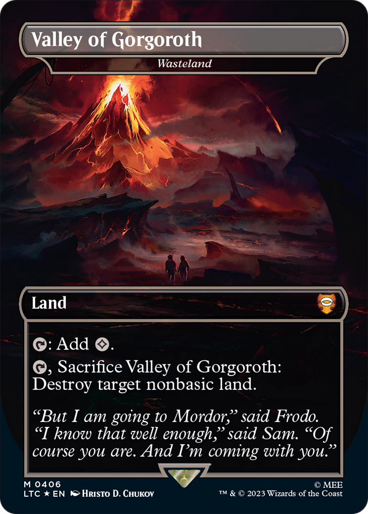 Valley of Gorgoroth - Wasteland (Surge Foil Realms and Relics) [The Lord of the Rings: Tales of Middle-Earth Commander] | Empire Gaming NC