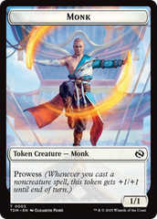 Bird // Monk Double-Sided Token [Tarkir: Dragonstorm Tokens] | Empire Gaming NC