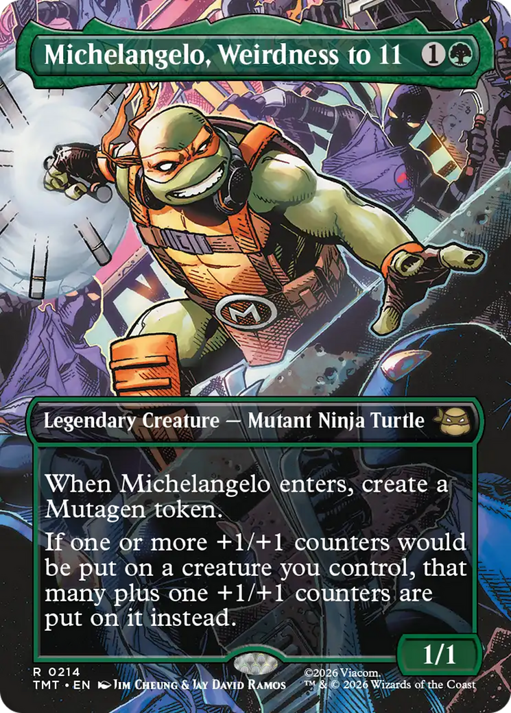 Michelangelo, Weirdness to 11 (Borderless) [Teenage Mutant Ninja Turtles] | Empire Gaming NC