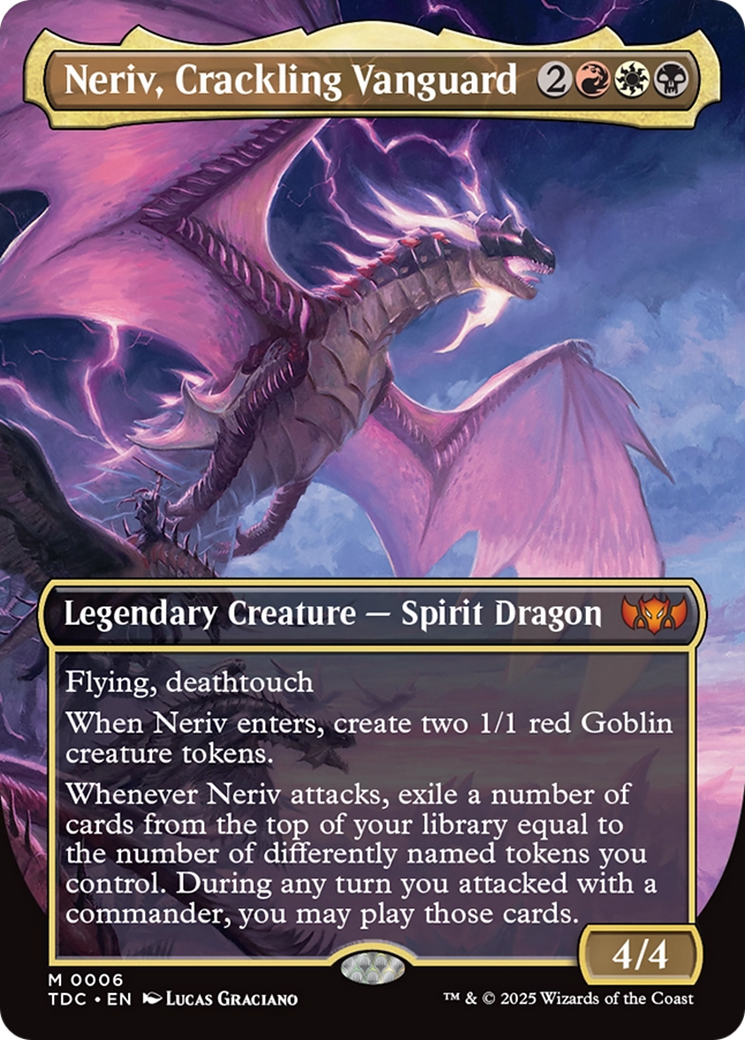 Neriv, Crackling Vanguard (Borderless) [Tarkir: Dragonstorm Commander] | Empire Gaming NC