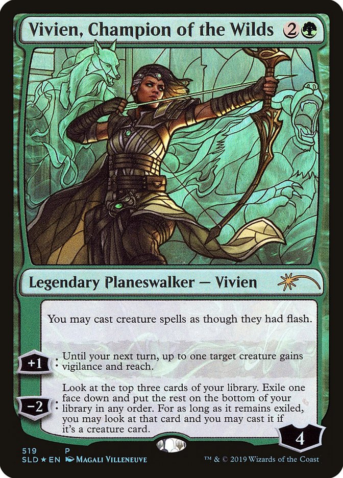 Vivien, Champion of the Wilds (Stained Glass) [Secret Lair Drop Promos] | Empire Gaming NC