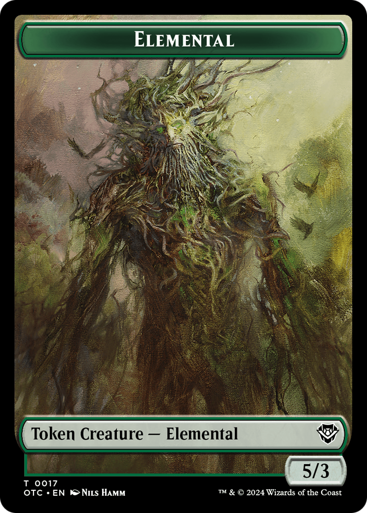 Insect // Elemental (0017) Double-Sided Token [Outlaws of Thunder Junction Commander Tokens] | Empire Gaming NC