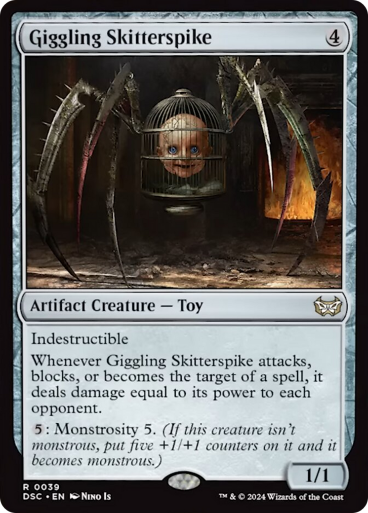 Giggling Skitterspike (Extended Art) [Duskmourn: House of Horror Commander] | Empire Gaming NC