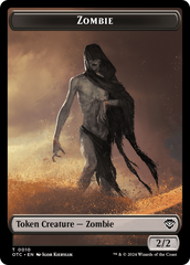 Zombie // Ox Warrior Double-Sided Token [Outlaws of Thunder Junction Commander Tokens] | Empire Gaming NC