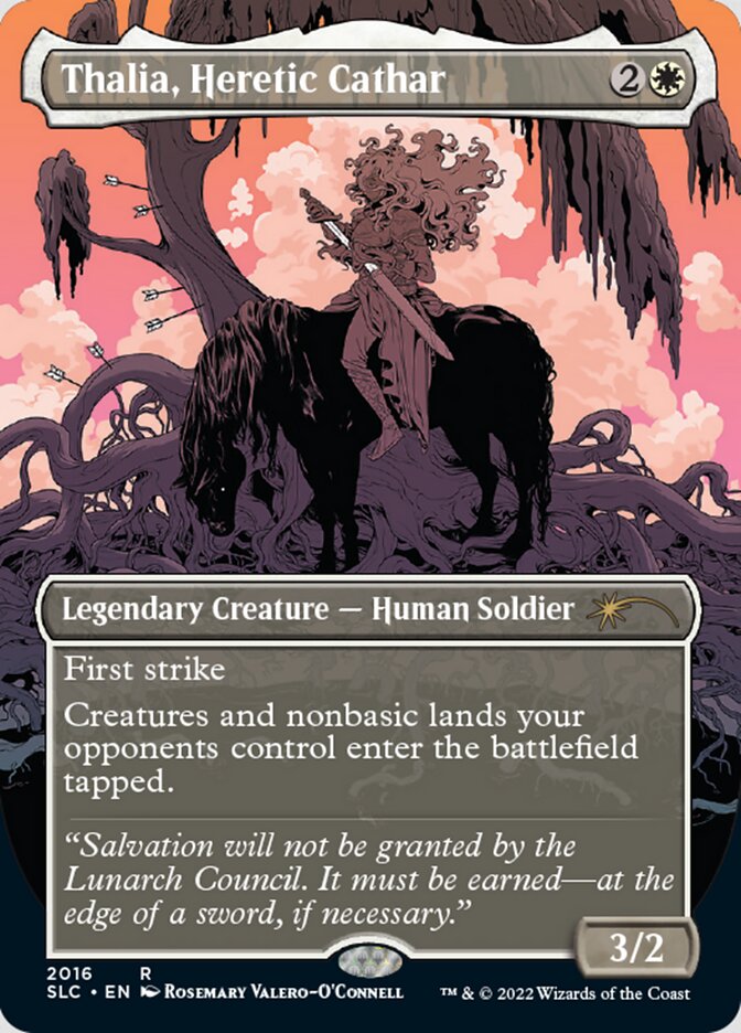 Thalia, Heretic Cathar (Borderless) [Secret Lair Countdown Kit] | Empire Gaming NC