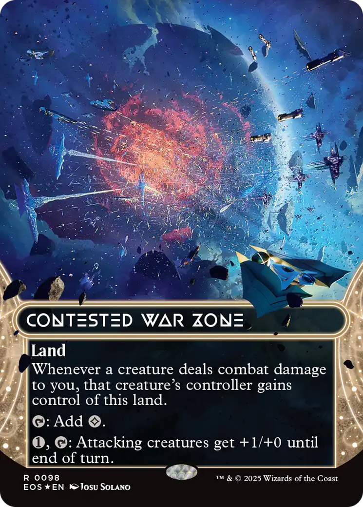 Contested War Zone (0098) (Borderless) (Galaxy Foil) [Edge of Eternities: Stellar Sights] | Empire Gaming NC