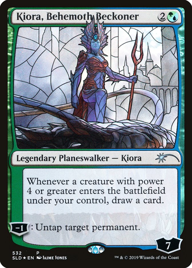 Kiora, Behemoth Beckoner (Stained Glass) [Secret Lair Drop Promos] | Empire Gaming NC