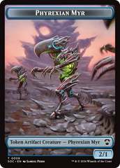 Elemental (0021) // Phyrexian Myr Double-Sided Token [Secrets of Strixhaven Commander Tokens] | Empire Gaming NC