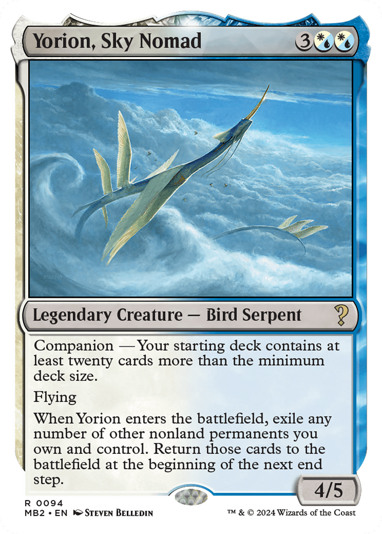 Yorion, Sky Nomad (White Border) [Mystery Booster 2] | Empire Gaming NC