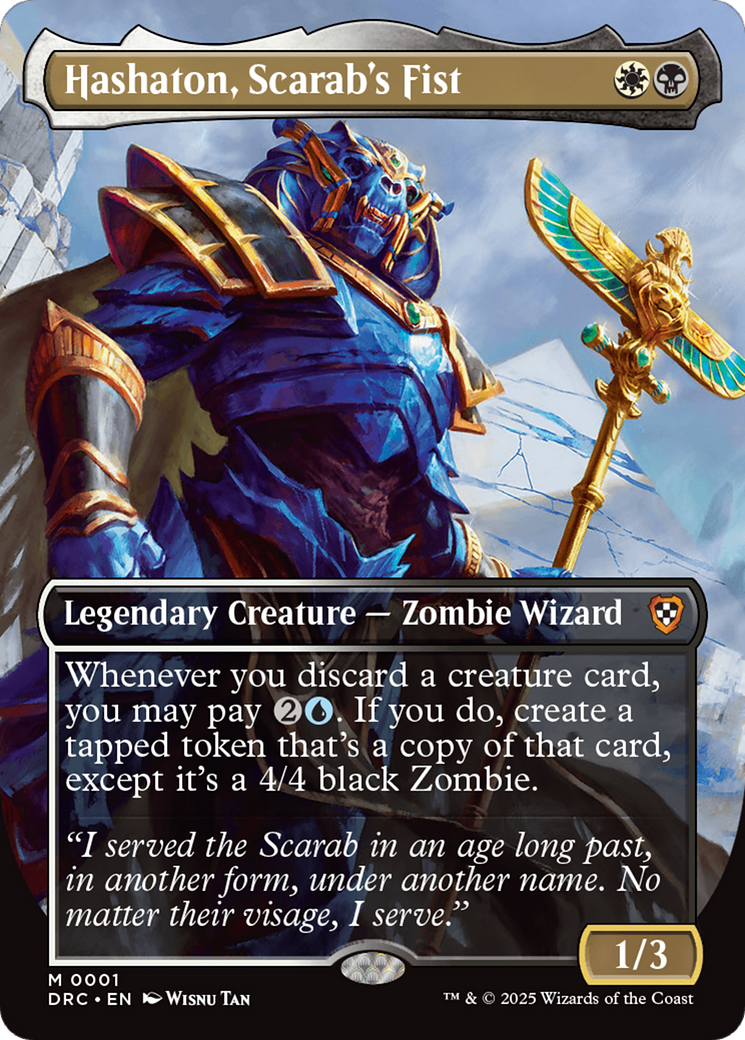 Hashaton, Scarab's Fist (Borderless) [Aetherdrift Commander] | Empire Gaming NC