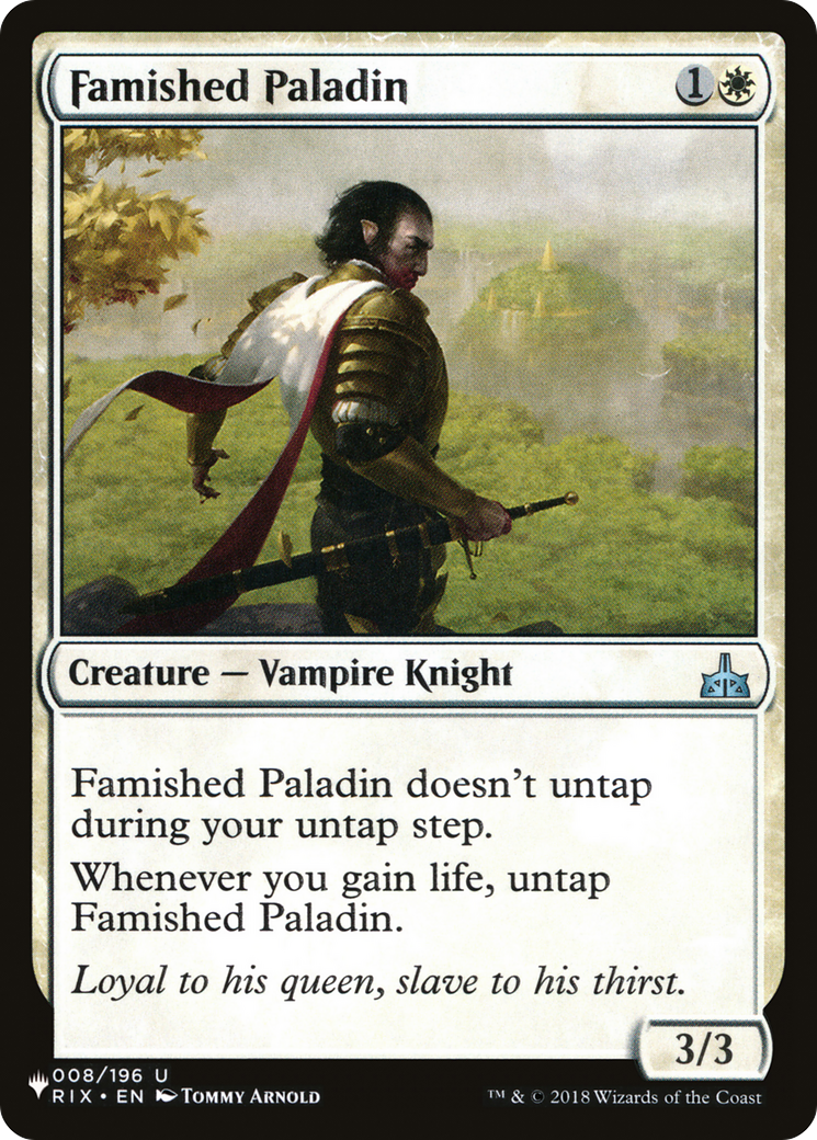 Famished Paladin [The List] | Empire Gaming NC