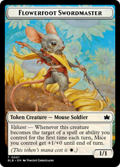 Rabbit // Flowerfoot Swordmaster Double-Sided Token [Bloomburrow Tokens] | Empire Gaming NC