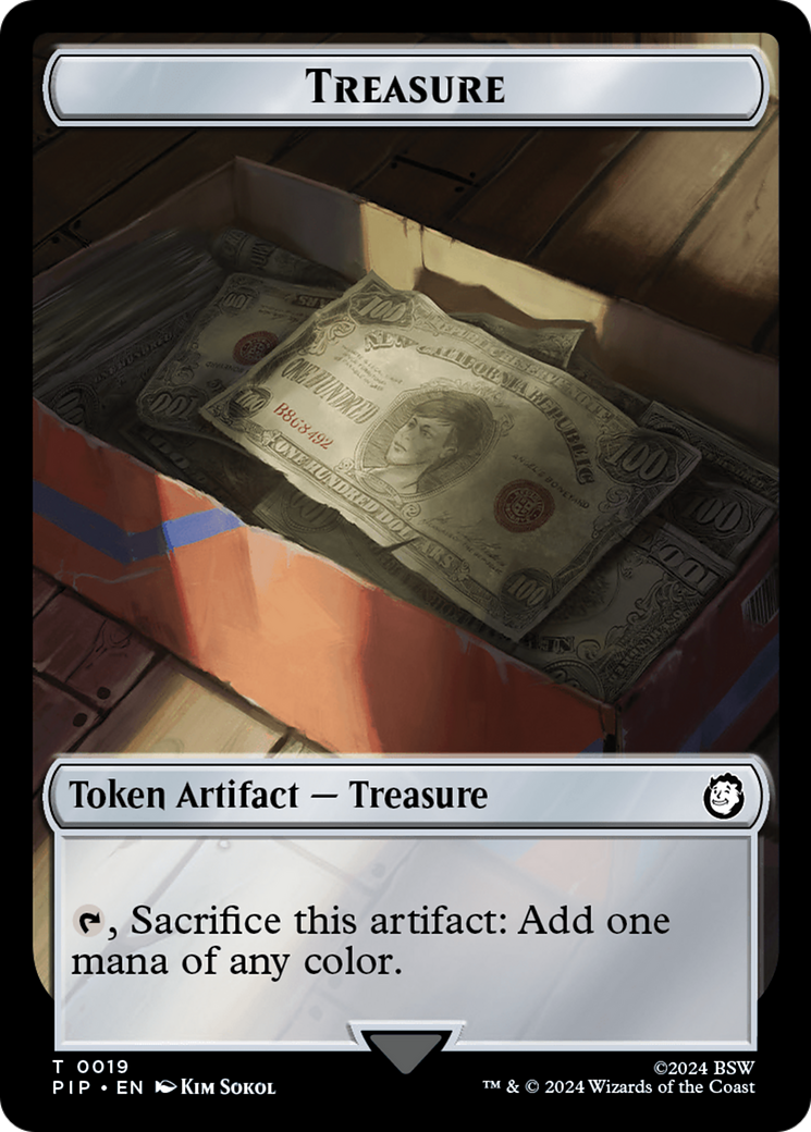 Treasure (0019) // Warrior Double-Sided Token [Fallout Tokens] | Empire Gaming NC