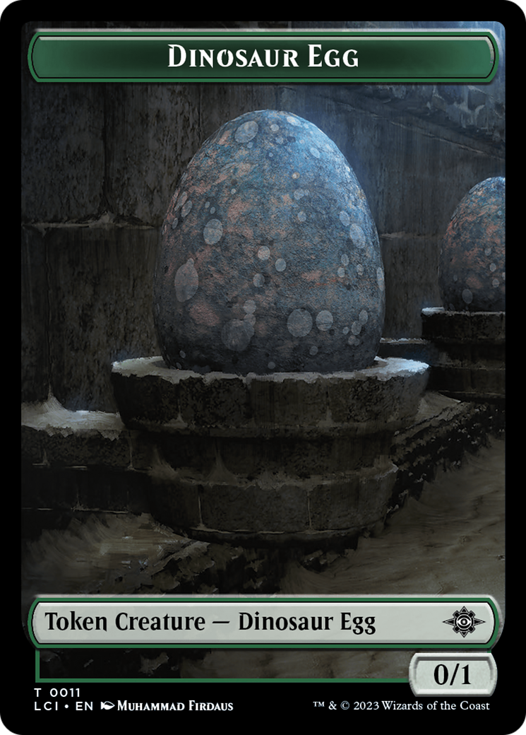 Dinosaur Egg // Dinosaur (0010) Double-Sided Token [The Lost Caverns of Ixalan Tokens] | Empire Gaming NC