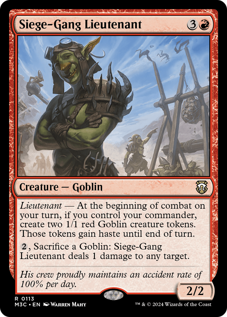 Siege-Gang Lieutenant [Modern Horizons 3 Commander] | Empire Gaming NC