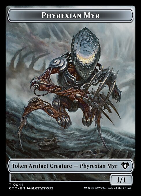 Servo // Phyrexian Myr Double-Sided Token [Commander Masters Tokens] | Empire Gaming NC