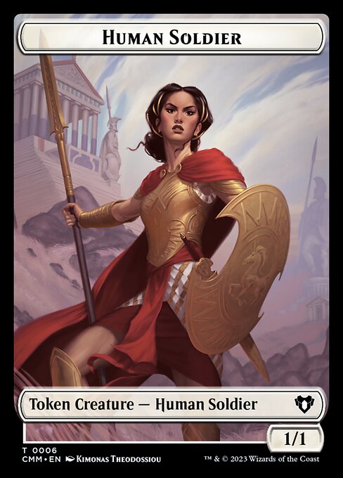 Elemental (0037) // Human Soldier Double-Sided Token [Commander Masters Tokens] | Empire Gaming NC