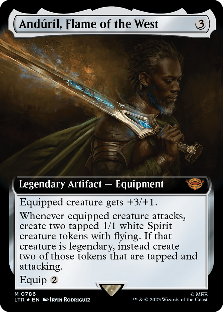 Anduril, Flame of the West (Extended Art) (Surge Foil) [The Lord of the Rings: Tales of Middle-Earth] | Empire Gaming NC