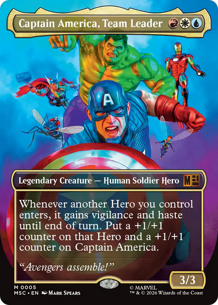 Captain America, Team Leader (Borderless) [Marvel Super Heroes Commander] | Empire Gaming NC