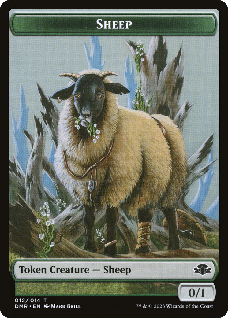 Sheep Token [Dominaria Remastered Tokens] | Empire Gaming NC