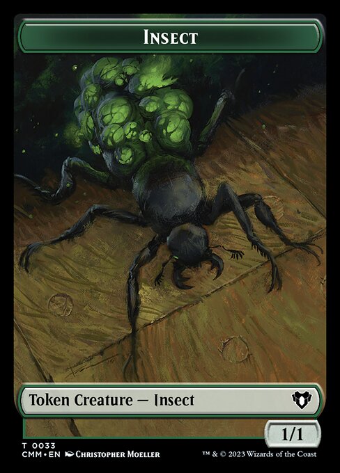 Saproling // Insect Double-Sided Token [Commander Masters Tokens] | Empire Gaming NC