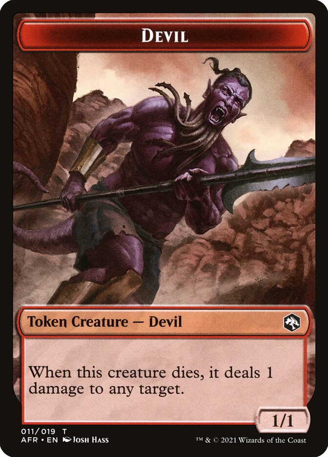 Devil // Icingdeath, Frost Tongue Double-Sided Token [Dungeons & Dragons: Adventures in the Forgotten Realms Tokens] | Empire Gaming NC