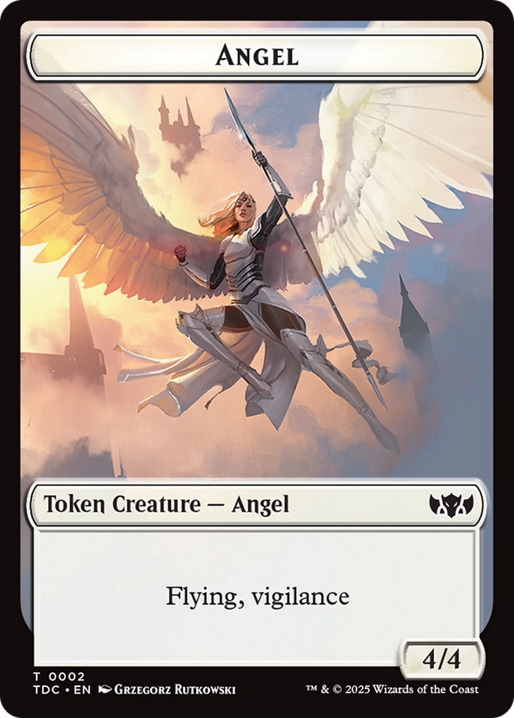 Angel // Spirit Double-Sided Token [Tarkir: Dragonstorm Commander Tokens] | Empire Gaming NC