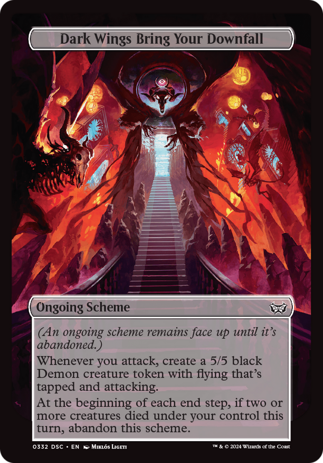 Dark Wings Bring Your Downfall (Full Art) [Duskmourn: House of Horror Commander] | Empire Gaming NC