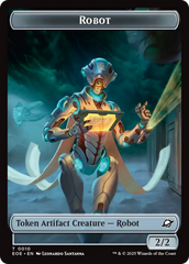 Robot // Emblem - Tezzeret, Cruel Captain Double-Sided Token [Edge of Eternities Tokens] | Empire Gaming NC