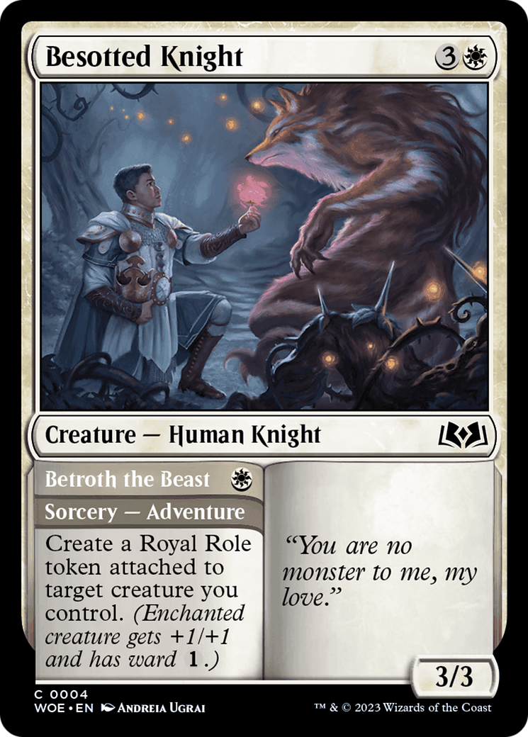 Besotted Knight // Betroth the Beast [Wilds of Eldraine] | Empire Gaming NC