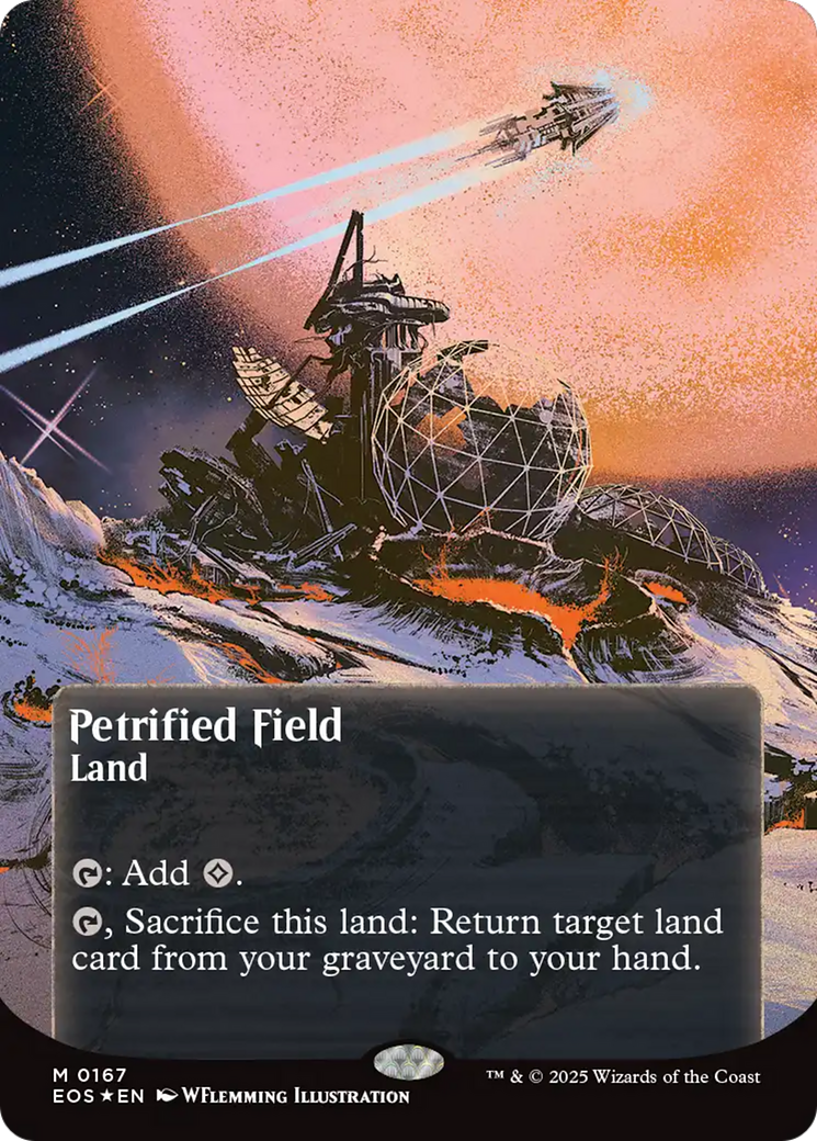 Petrified Field (0167) (Borderless) (Galaxy Foil) [Edge of Eternities: Stellar Sights] | Empire Gaming NC