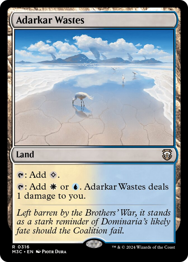 Adarkar Wastes (Ripple Foil) [Modern Horizons 3 Commander] | Empire Gaming NC