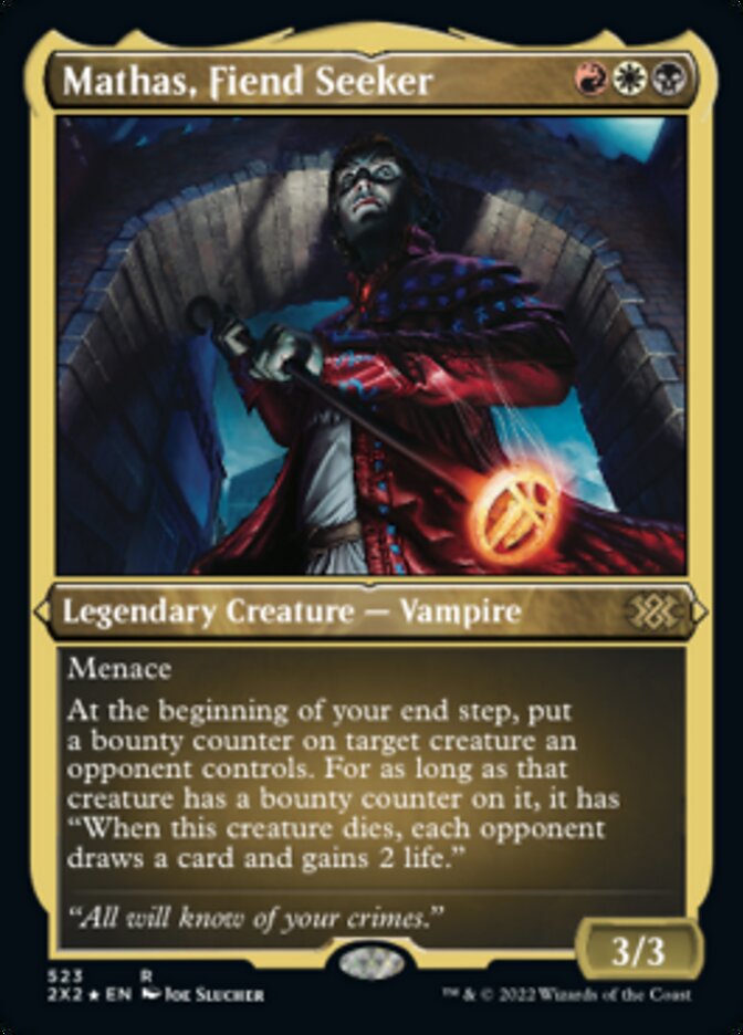 Mathas, Fiend Seeker (Foil Etched) [Double Masters 2022] | Empire Gaming NC