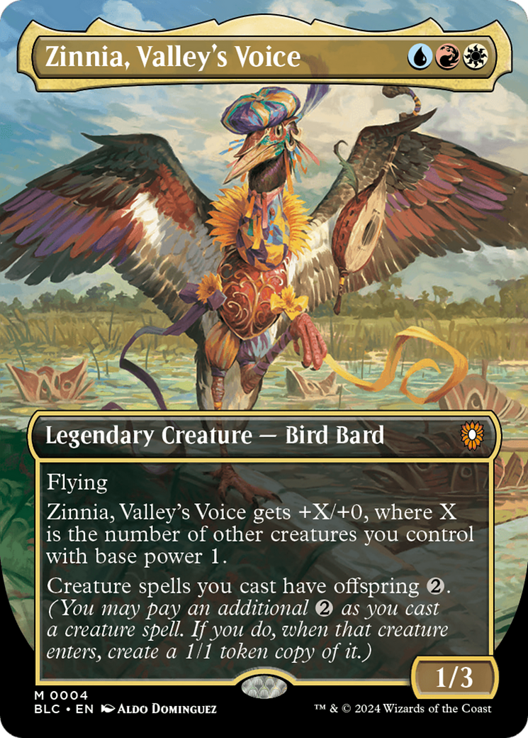 Zinnia, Valley's Voice (Borderless) [Bloomburrow Commander] | Empire Gaming NC