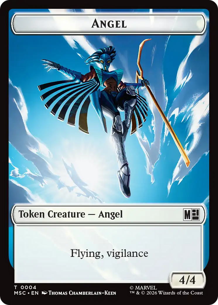 Angel (004) // Vibranium (015) Double-Sided Token [Marvel Super Heroes Commander Tokens] | Empire Gaming NC