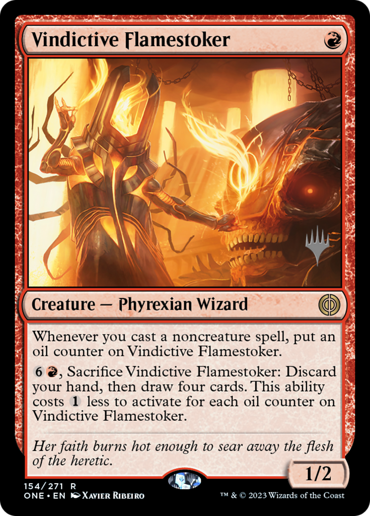 Vindictive Flamestoker (Promo Pack) [Phyrexia: All Will Be One Promos] | Empire Gaming NC
