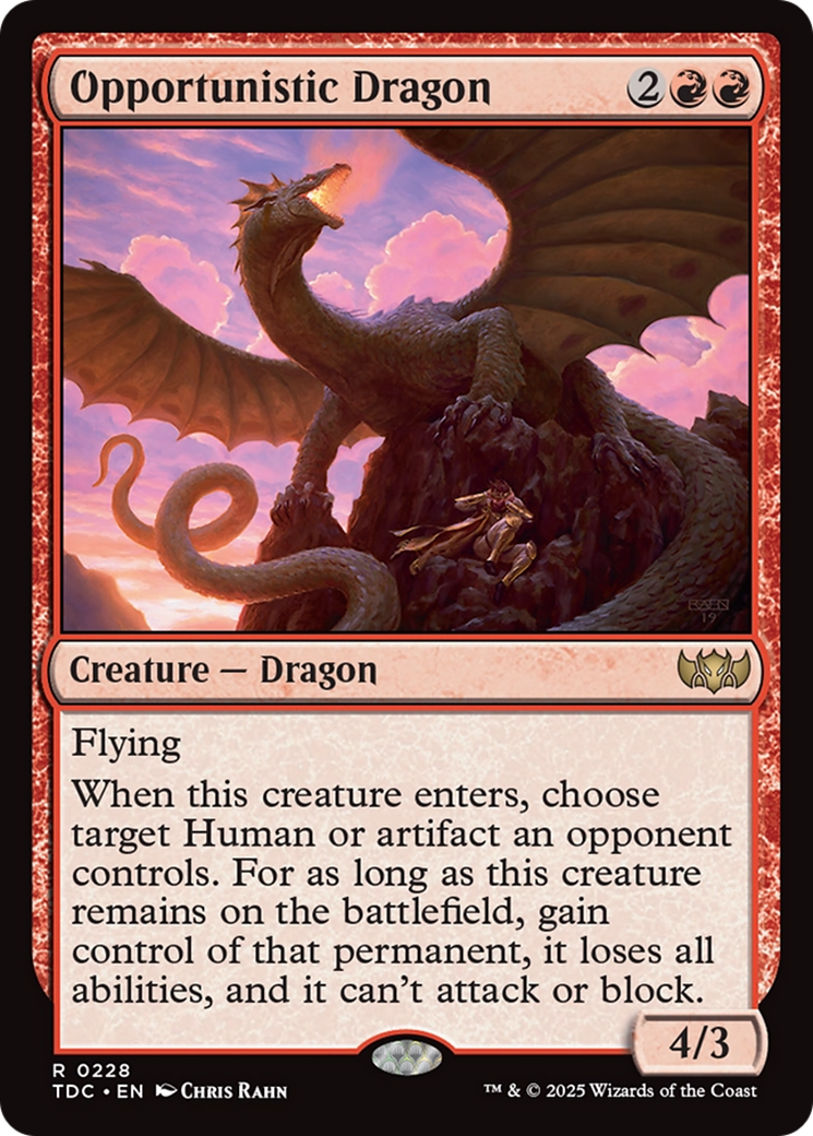 Opportunistic Dragon [Tarkir: Dragonstorm Commander] | Empire Gaming NC