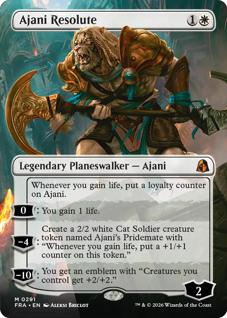 Ajani Resolute (Borderless) [Reality Fracture] | Empire Gaming NC
