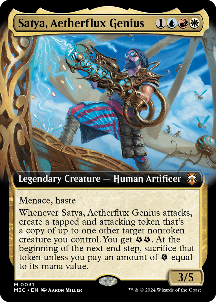 Satya, Aetherflux Genius (Extended Art) [Modern Horizons 3 Commander] | Empire Gaming NC