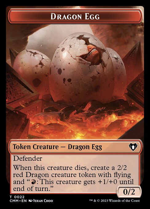 Spirit (0010) // Dragon Egg Double-Sided Token [Commander Masters Tokens] | Empire Gaming NC