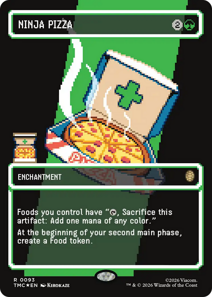 Ninja Pizza (Borderless) (Surge Foil) [Teenage Mutant Ninja Turtles Commander] | Empire Gaming NC