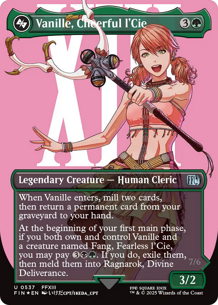 Vanille, Cheerful l'Cie // Ragnarok, Divine Deliverance (Borderless) (Surge Foil) [FINAL FANTASY] | Empire Gaming NC