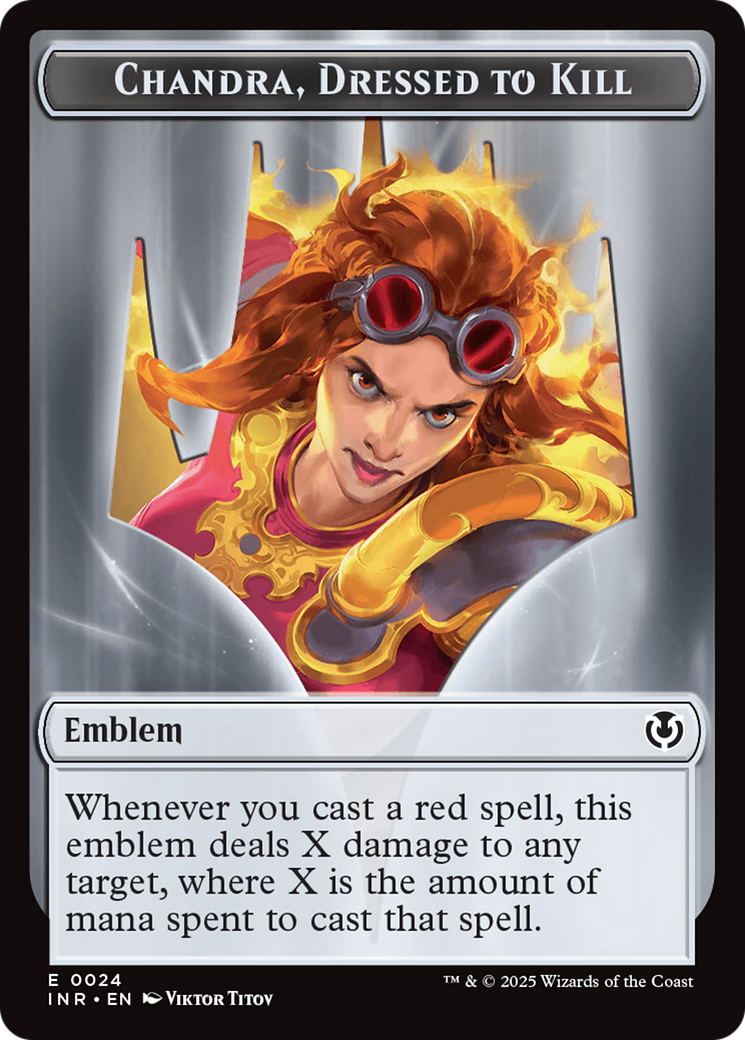 Human (0014) // Emblem - Chandra, Dressed to Kill Double-Sided Token [Innistrad Remastered Tokens] | Empire Gaming NC