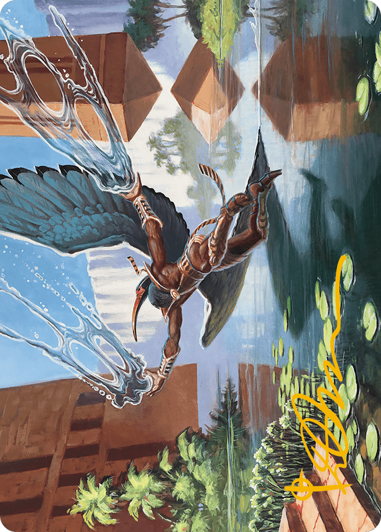 Nadu, Winged Wisdom Art Card (Gold-Stamped Signature) [Modern Horizons 3 Art Series] | Empire Gaming NC