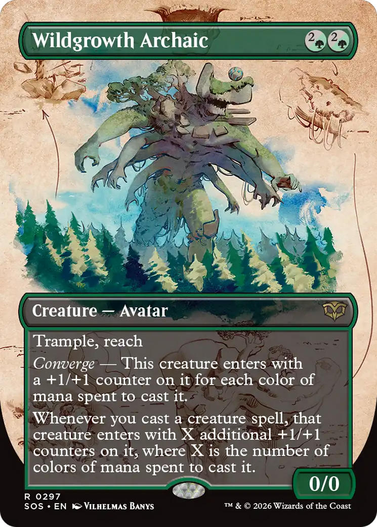 Wildgrowth Archaic (Borderless) [Secrets of Strixhaven] | Empire Gaming NC