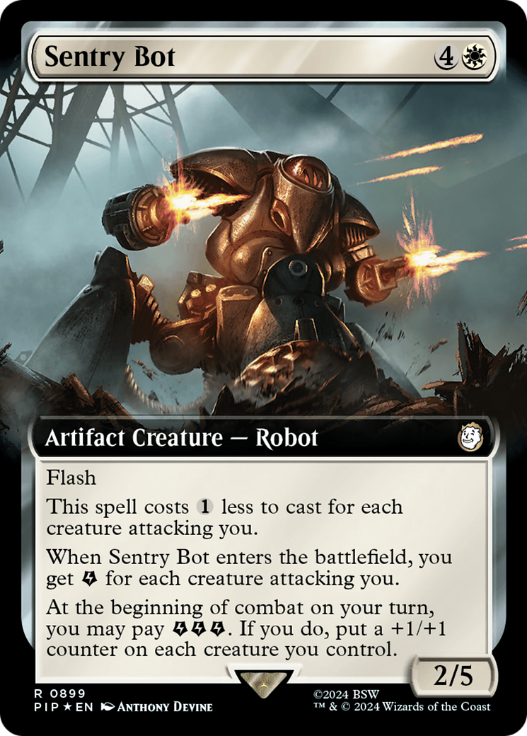 Sentry Bot (Extended Art) (Surge Foil) [Fallout] | Empire Gaming NC