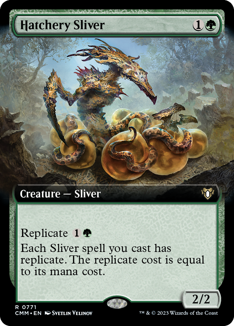 Hatchery Sliver (Extended Art) [Commander Masters] | Empire Gaming NC