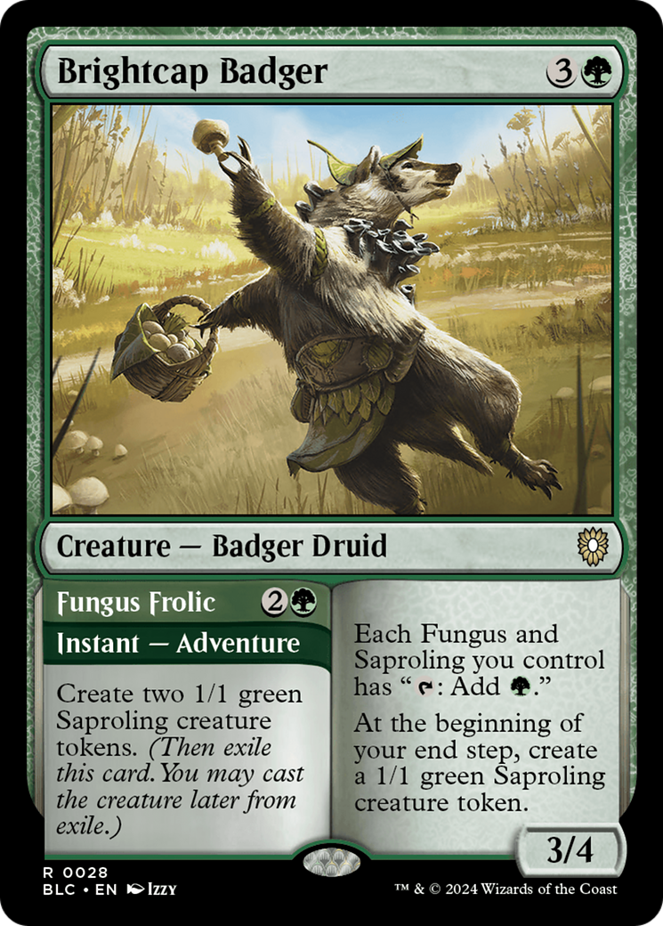 Brightcap Badger // Fungus Frolic [Bloomburrow Commander] | Empire Gaming NC