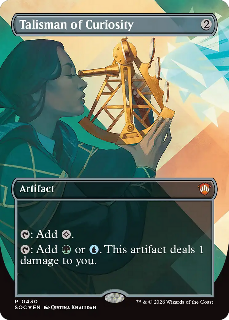 Talisman of Curiosity (Borderless) [Secrets of Strixhaven Commander] | Empire Gaming NC