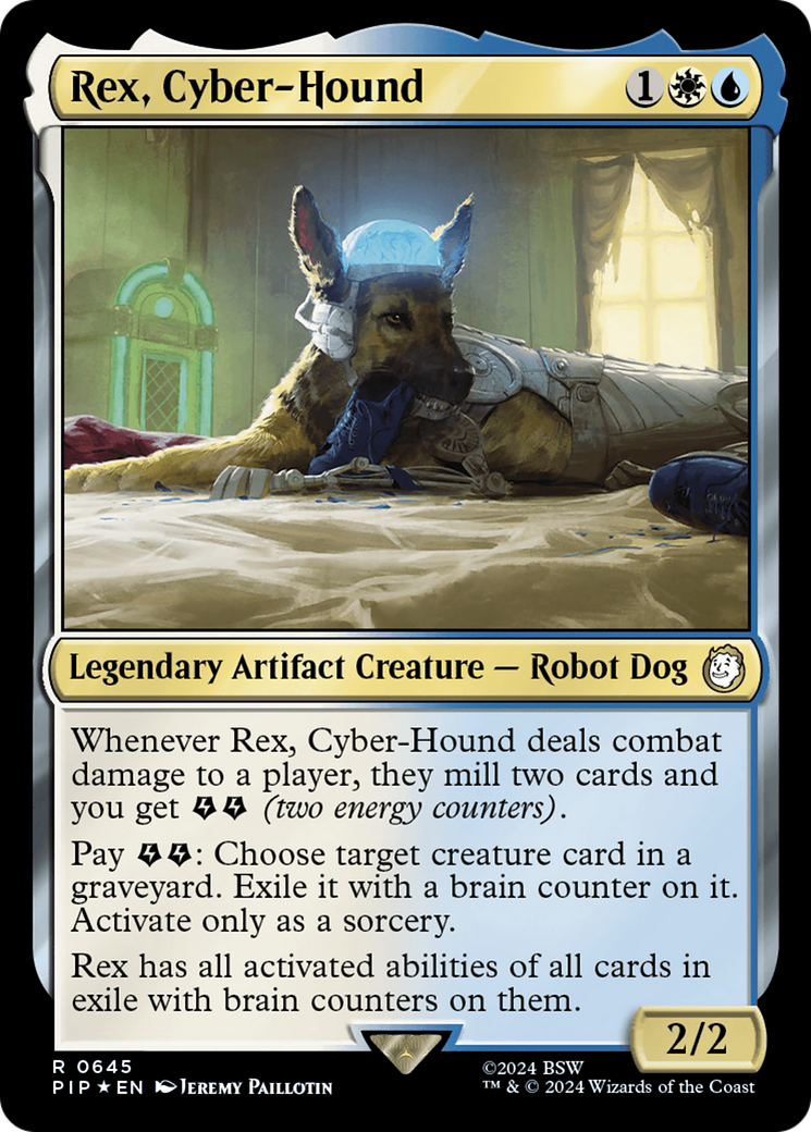 Rex, Cyber-Hound (Surge Foil) [Fallout] | Empire Gaming NC